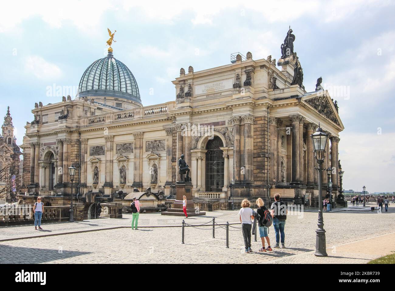 Almost empty due the Covid-19 related lack of tourist, old city street is seen in Dresden, Germany on 11 June 2020 (Photo by Michal Fludra/NurPhoto) Stock Photo