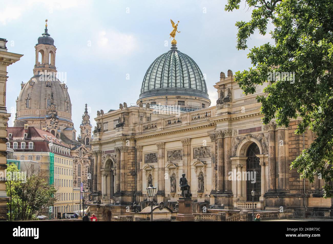 Almost empty due the Covid-19 related lack of tourist, old city street is seen in Dresden, Germany on 11 June 2020 (Photo by Michal Fludra/NurPhoto) Stock Photo