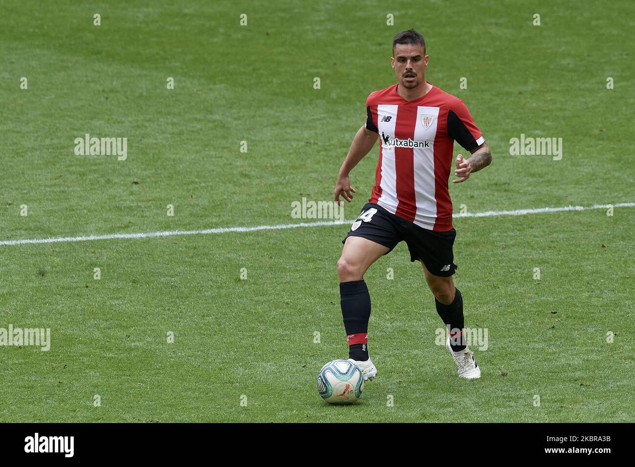 Dani Garcia of Athletic controls the ball during the Liga match between Athletic Club and Club Atletico de Madrid at San Mames Stadium on March 15, 2020 in Bilbao, Spain. (Photo by Jose Breton/Pics Action/NurPhoto) Stock Photo