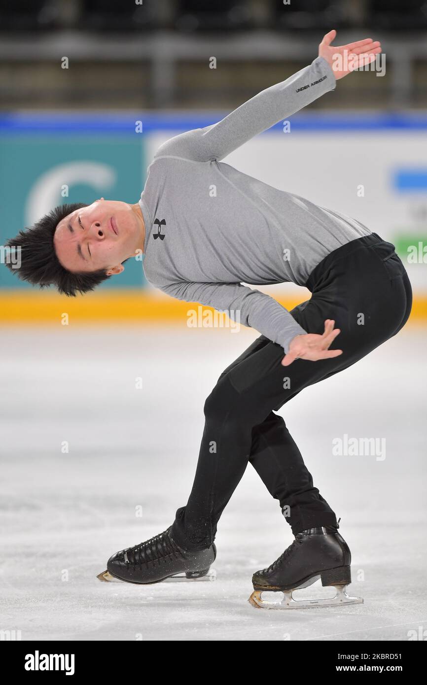 WESLEY CHIU (CAN) during Men Practice, at the ISU Grand Prix of Figure