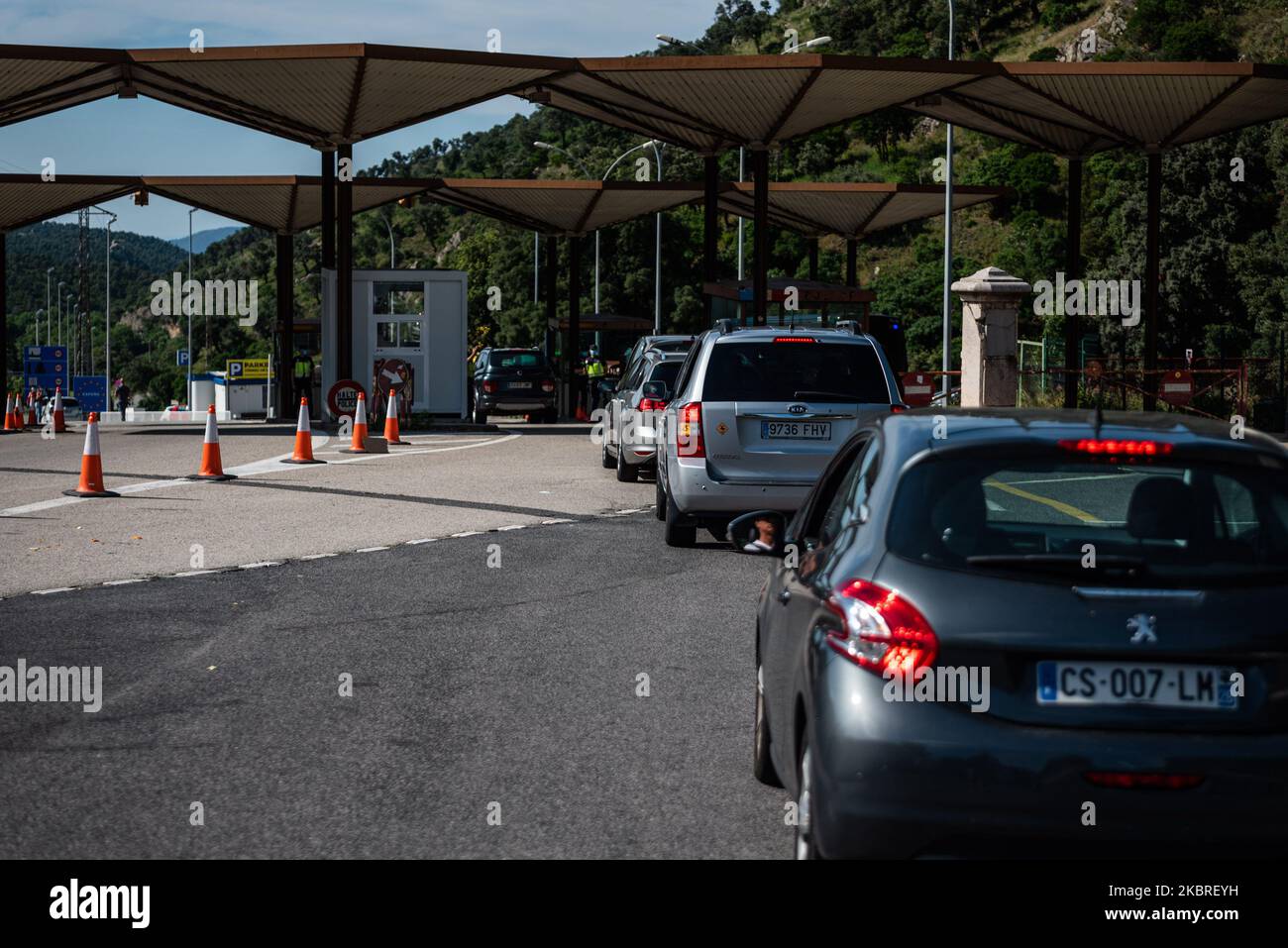 View of the Spanish-French Border in El Pertus, Spain, on June 21, 2020 ...