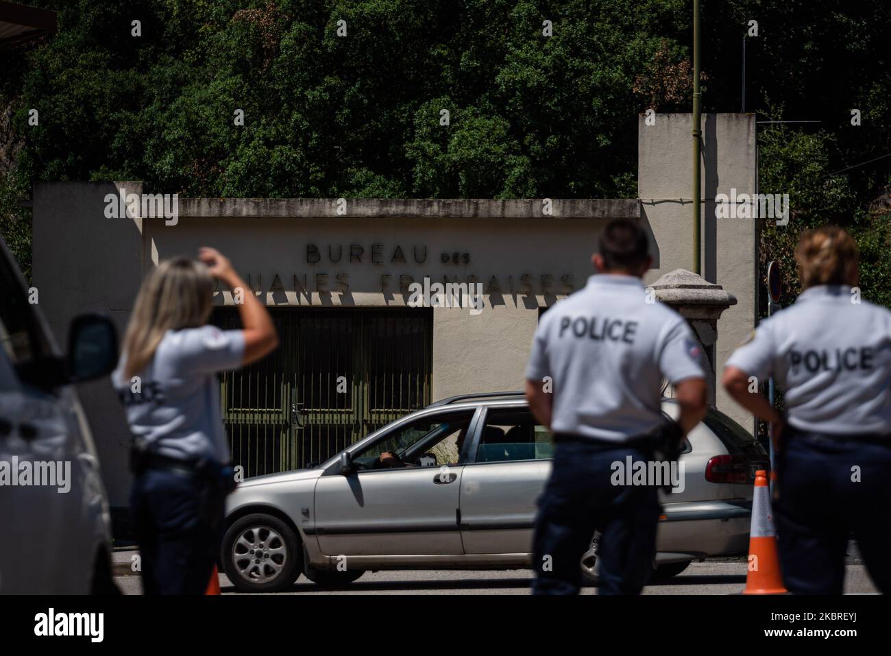 View of the Spanish-French Border in El Pertus, Spain, on June 21, 2020 ...