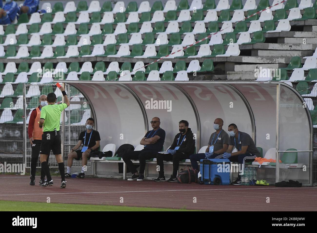 Cornel Cernea goalkeeper's coach of Sepsi OSK during semifinal of the  Romanian Cup edition 2019-20