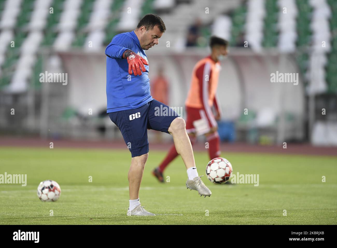 Cornel Cernea goalkeeper's coach of Sepsi OSK during semifinal of the  Romanian Cup edition 2019-20