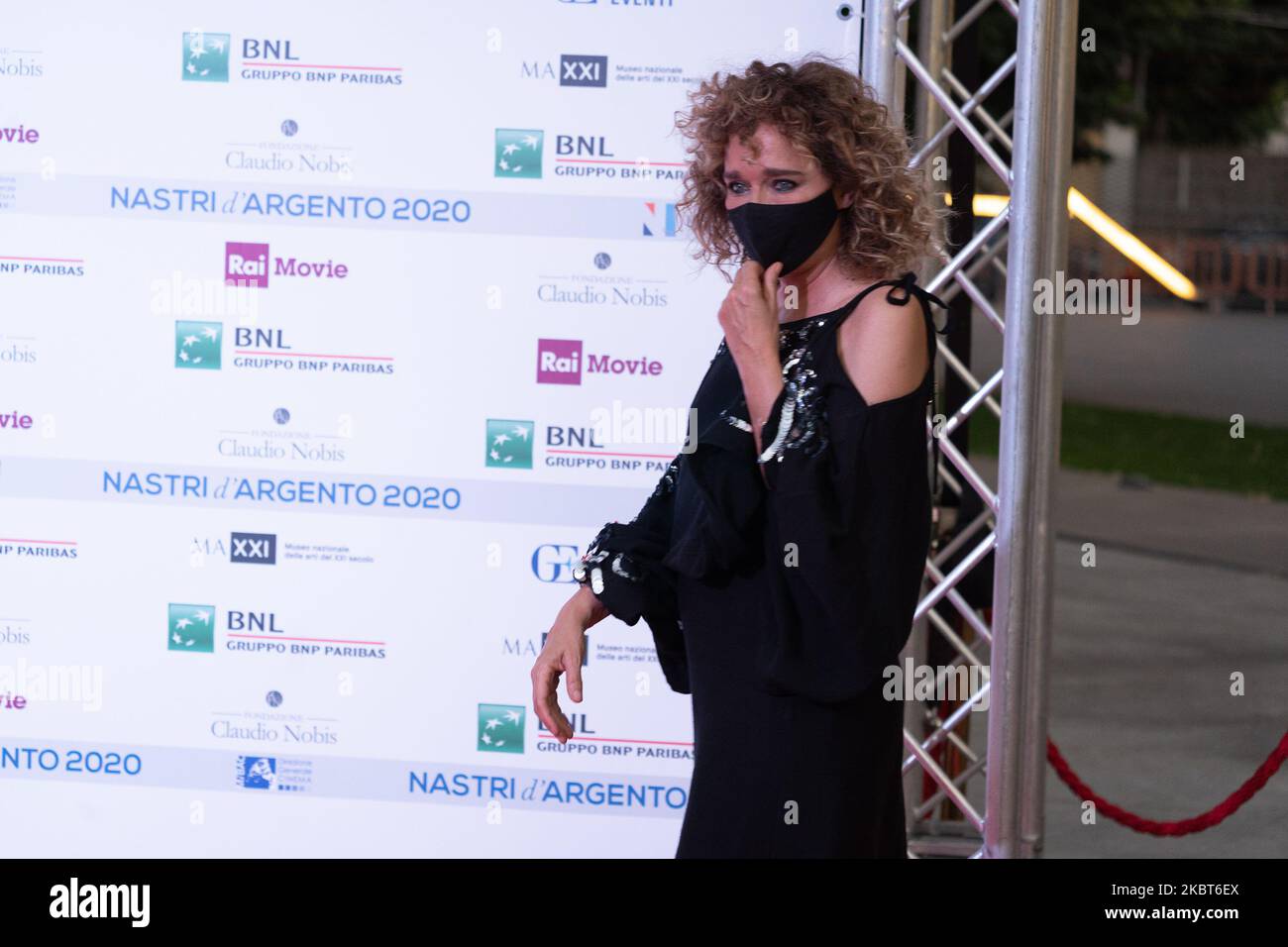 Valeria Golino attends the 74th edition of the Nastri D'Argento 2020 on July 06, 2020 in Rome, Italy. (Photo by Luca Carlino/NurPhoto) Stock Photo