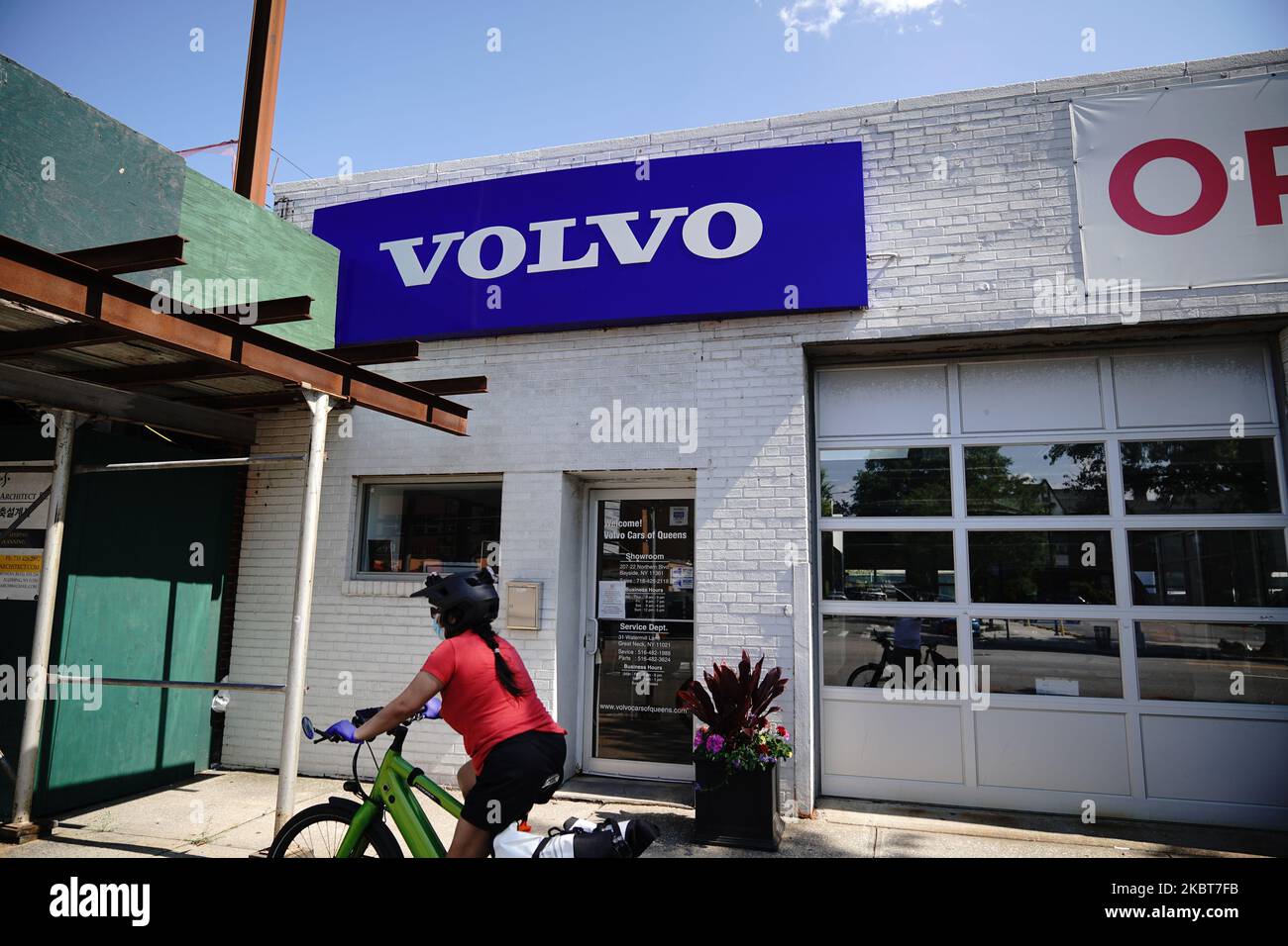 A view of Volvo dealership in Queens, New York, USA., on July 4, 2020. (Photo by John Nacion/NurPhoto) Stock Photo