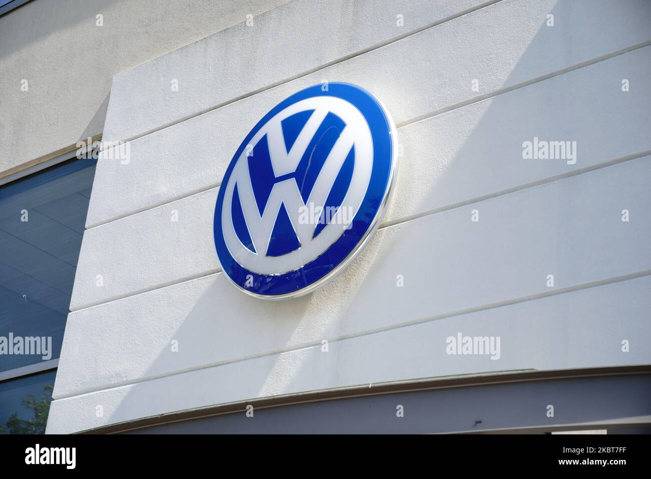 A view of Volkswagen dealership in Queens, New York, USA., on July 4, 2020. (Photo by John Nacion/NurPhoto) Stock Photo