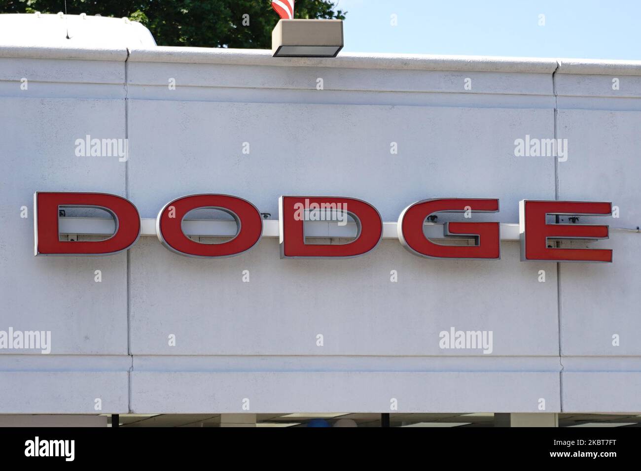 A view of Dodge dealership in Queens, New York, USA., on July 4, 2020. (Photo by John Nacion/NurPhoto) Stock Photo