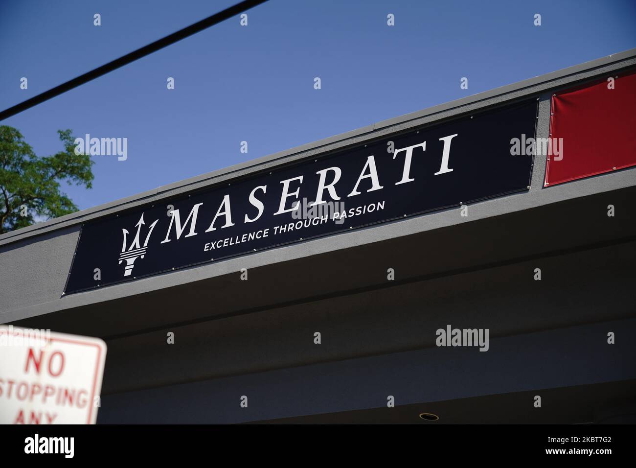A view of Maserati dealership in Queens, New York, USA., on July 4, 2020. (Photo by John Nacion/NurPhoto) Stock Photo