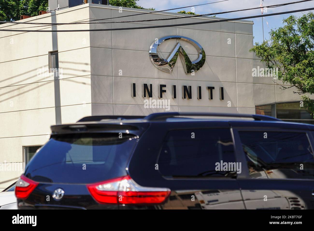 A view of Infiniti dealership in Queens, New York, USA., on July 4, 2020. (Photo by John Nacion/NurPhoto) Stock Photo