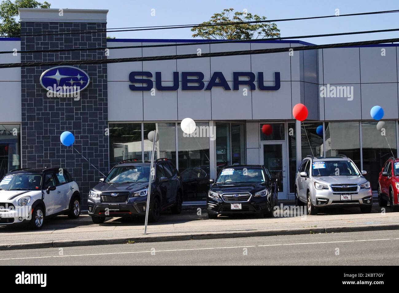A view of Subaru dealership in Queens, New York, USA., on July 4, 2020. (Photo by John Nacion/NurPhoto) Stock Photo