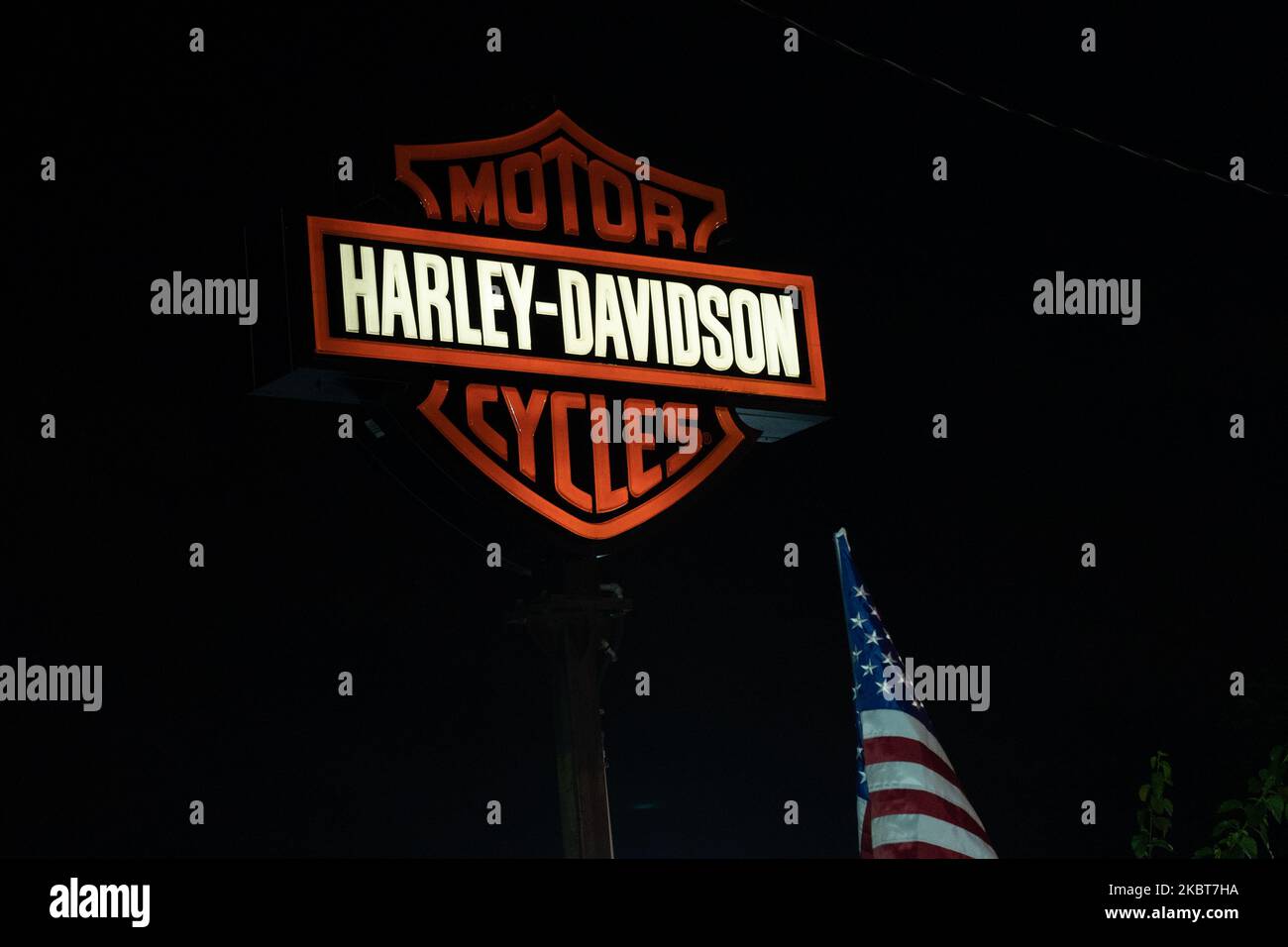 A view of Harley-Davidson dealership in Queens, New York, USA., on July 4, 2020. (Photo by John Nacion/NurPhoto) Stock Photo