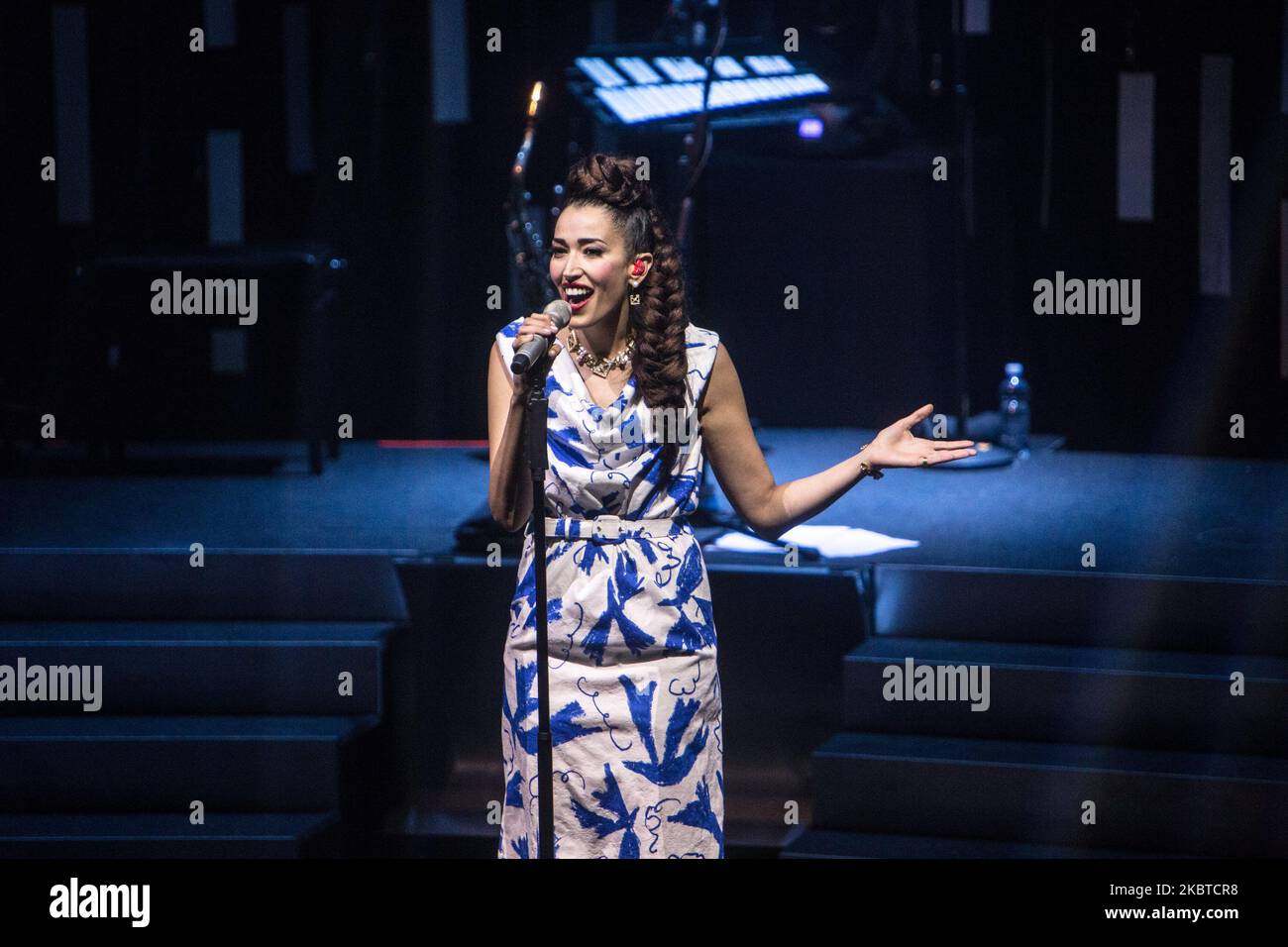 Nina Zilli performs live in Milan, Italy, on May 4 2015 (Photo by Mairo Cinquetti/NurPhoto) Stock Photo