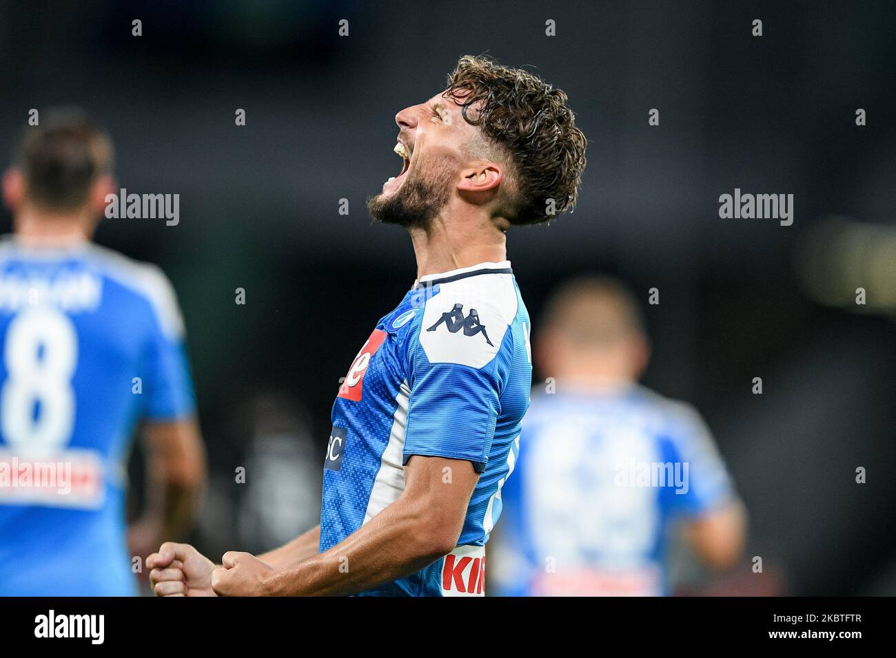 Dries Mertens and Victor Osimhen of SSC Napoli celebrate the 3-0