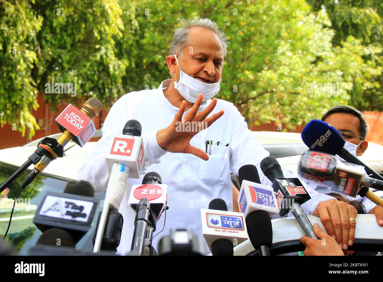 Residence of chief minister ashok gehlot hires stock photography and
