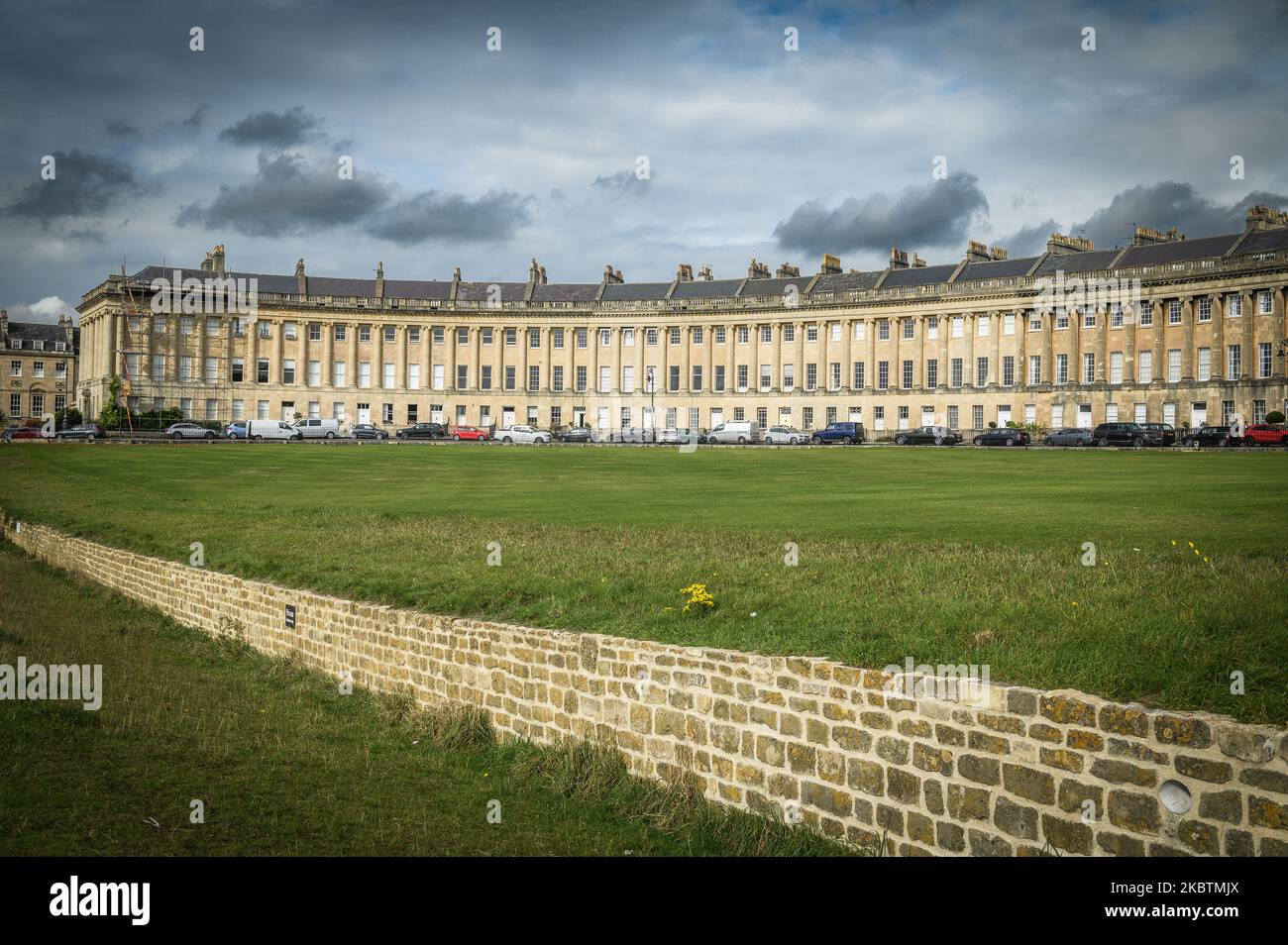 Images from the city of Bath, Somerset, England, United Kingdom. Houses on The Royal Crescent. Picture by Paul Heyes, Tuesday/Wednesday October 11/12, Stock Photo