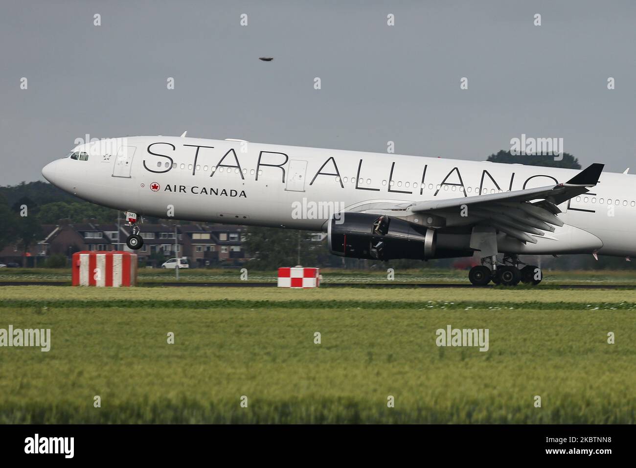 Air Canada Airbus A330 aircraft with Star Alliance aviation team
