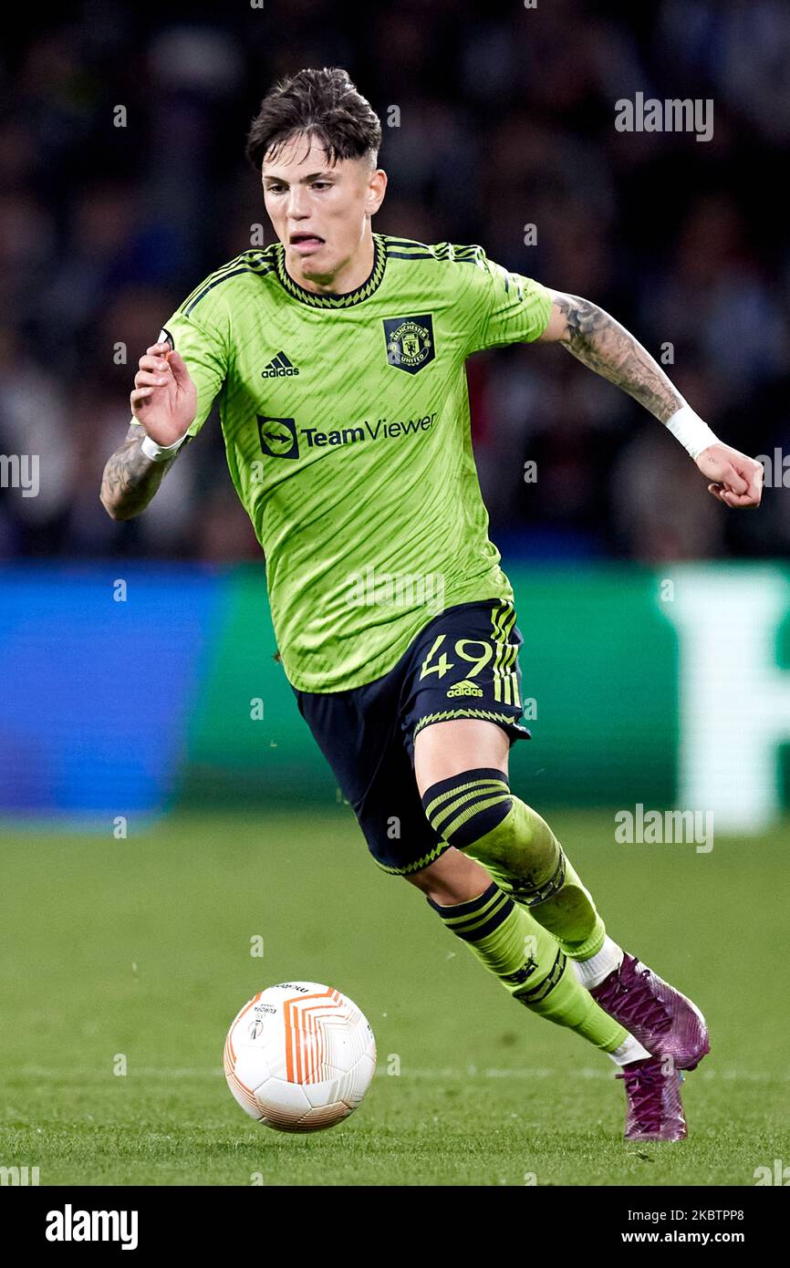 SAN SEBASTIAN, SPAIN NOVEMBER 03 Alejandro Garnacho of Manchester