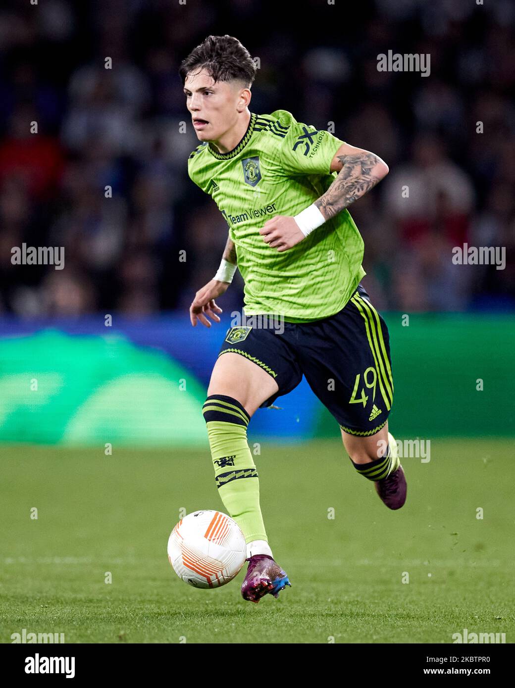 SAN SEBASTIAN, SPAIN NOVEMBER 03 Alejandro Garnacho of Manchester