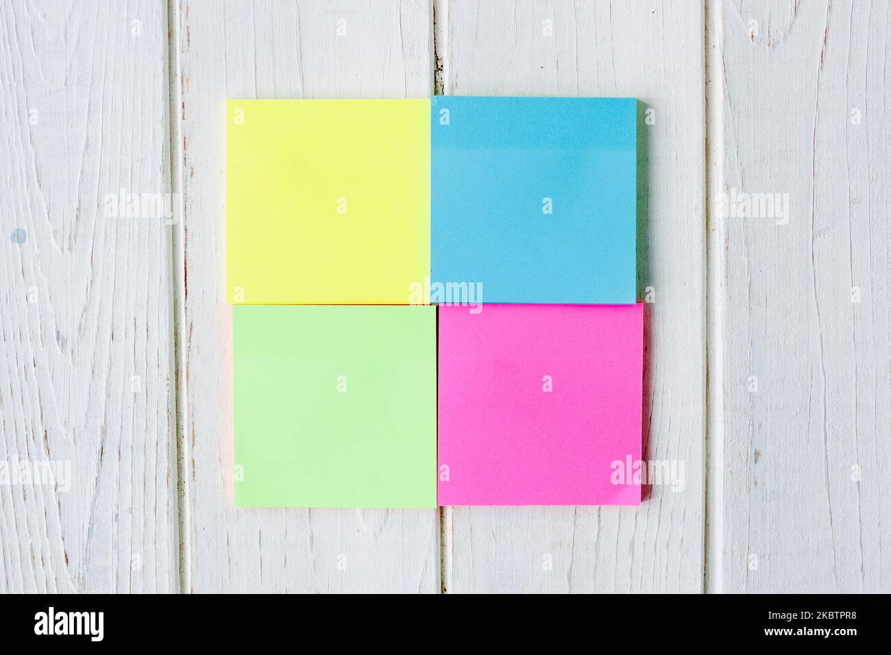 different colors stickers for notes with a copy space Stock Photo