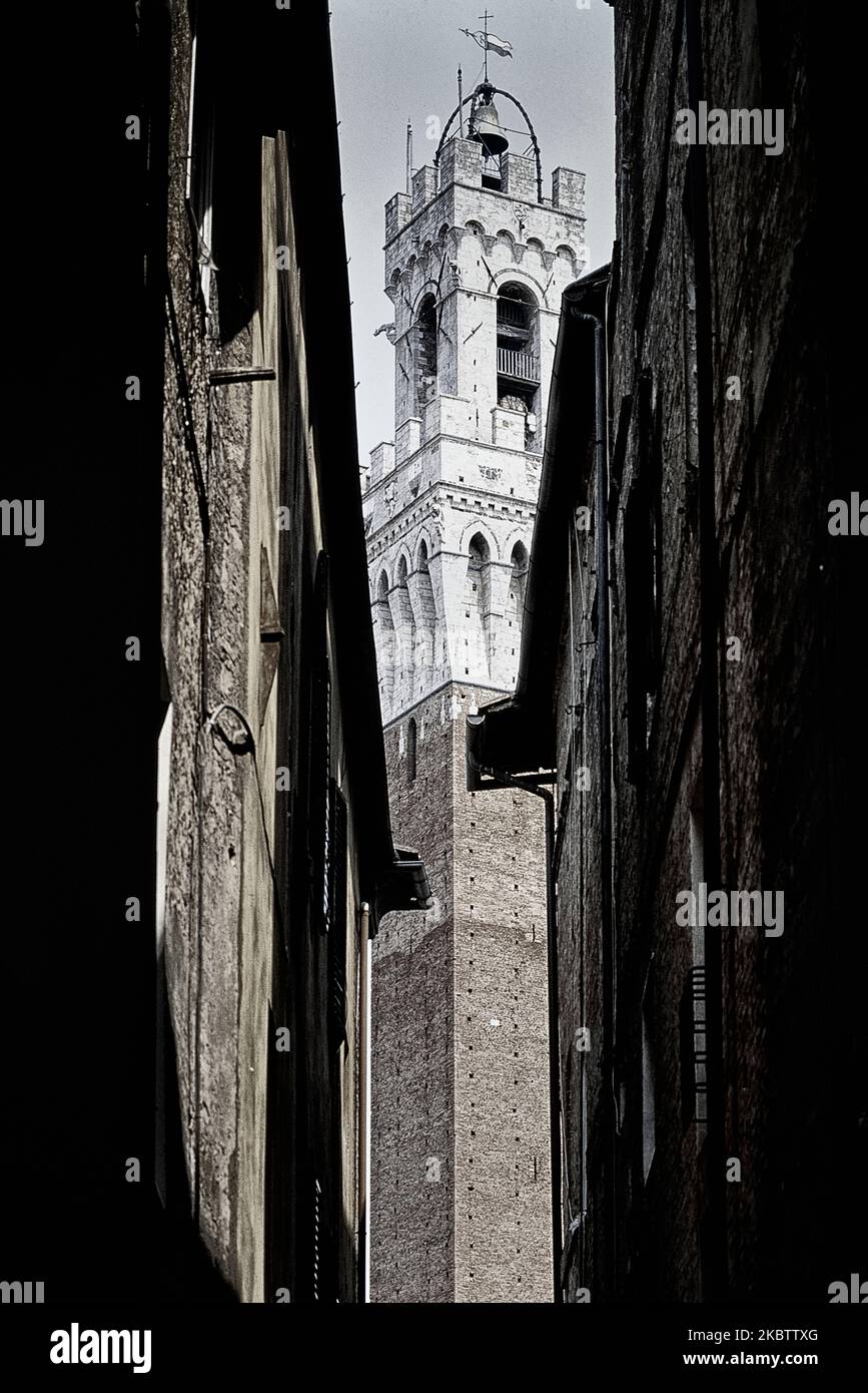 Tower of Mangia, Siena, Italy Stock Photo