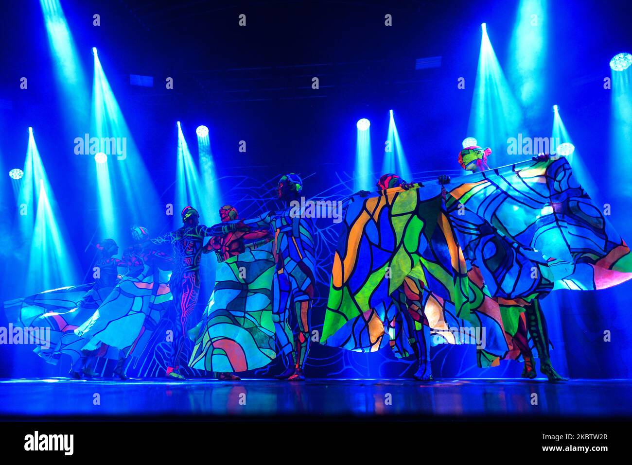 A scene from a new multimedia dance show inspired by the artworks of