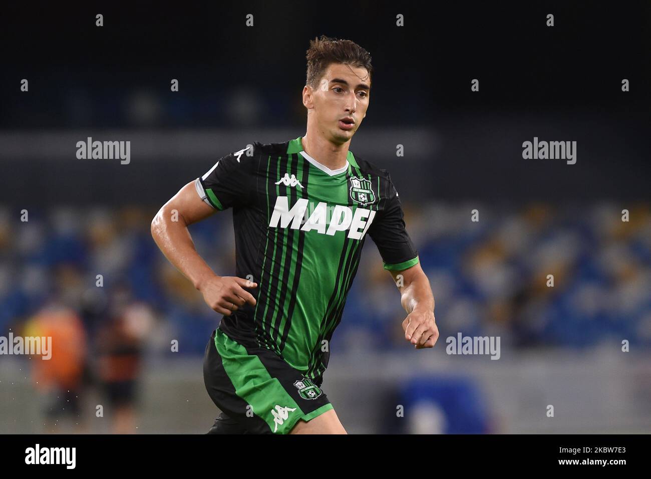 Filip Djuricic of US Sassuolo during the Serie A match between SSC Napoli and US Sassuolo at Stadio San Paolo Naples Italy on 25 July 2020. (Photo by Franco Romano/NurPhoto) Stock Photo