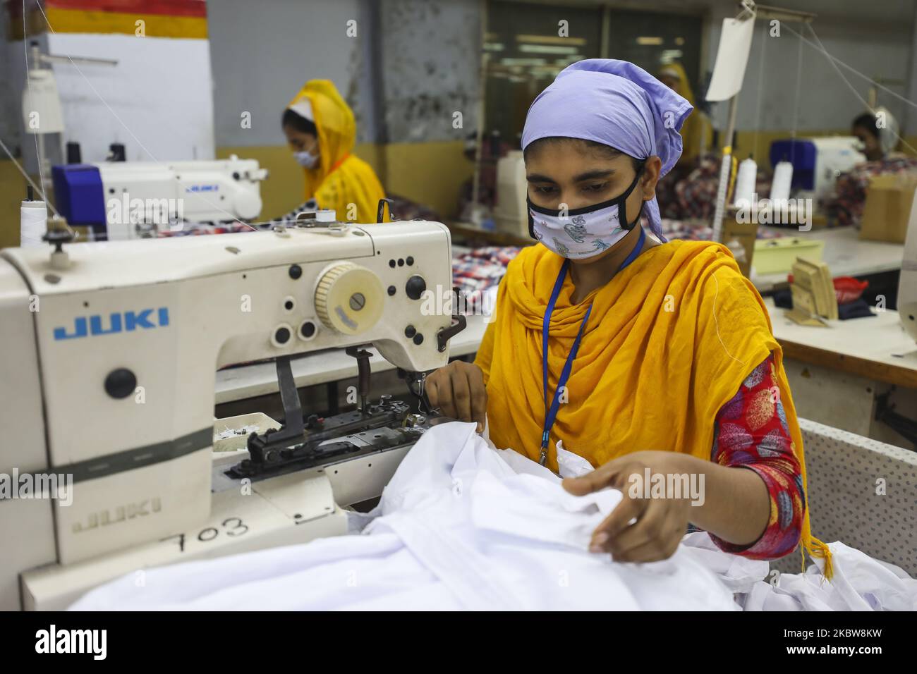 Ready made garments workers works in a garments factory in Dhaka on