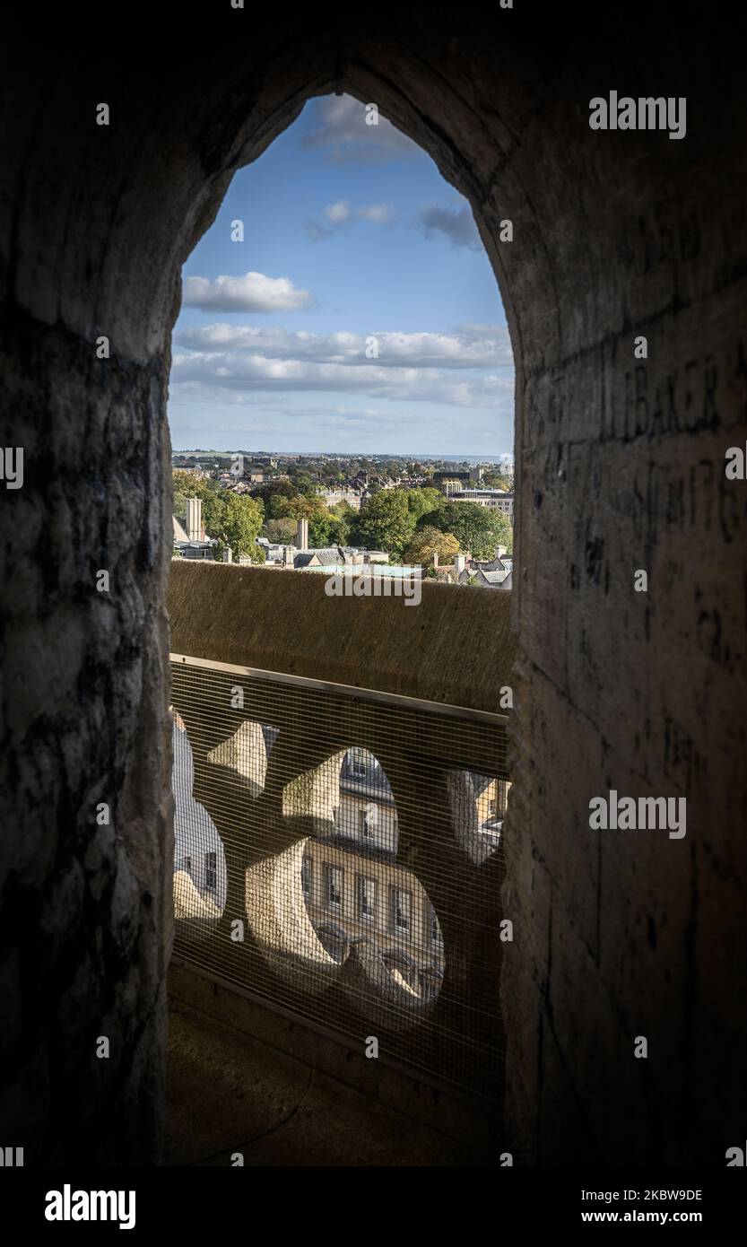 Images of Oxford, Oxfordshire, England, UK. Aerial view of Oxford from St Mary's Church. Picture by Paul Heyes, Monday October 10, 2022. Stock Photo