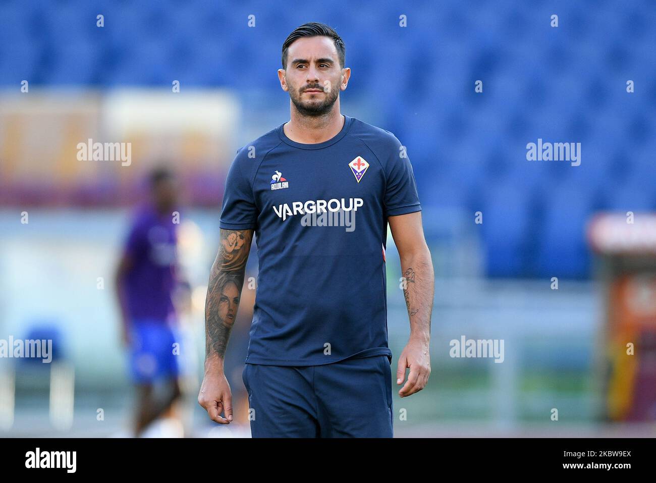 Alberto Aquilani of ACF Fiorentina during the Serie A match between AS Roma and ACF Fiorentina at Stadio Olimpico, Rome, Italy on 26 July 2020. (Photo by Giuseppe Maffia/NurPhoto) Stock Photo