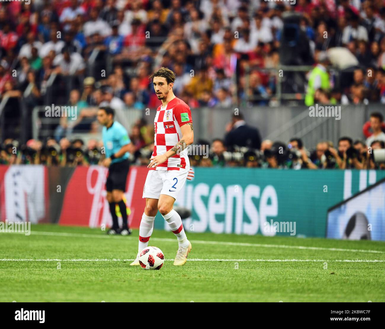 Šime Vrsaljko during the FIFA World Cup match France versus Croatia at Luzhniki Stadium, Moscow, Russia on July 15, 2018. (Photo by Ulrik Pedersen/NurPhoto) Stock Photo