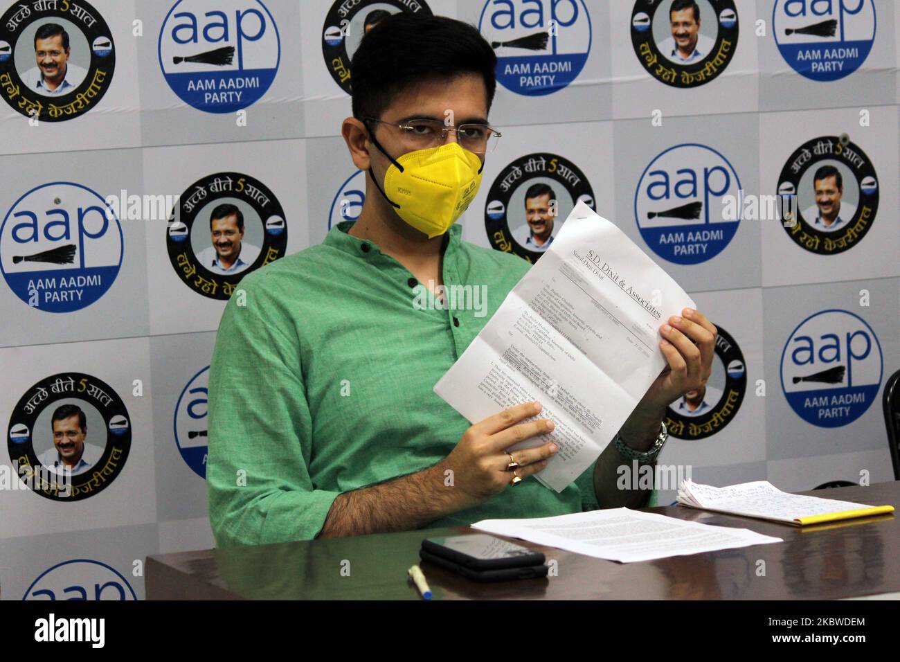 Raghav Chadha, Aam Aadmi Party's(AAP) MLA from Rajinder Nagar during ...