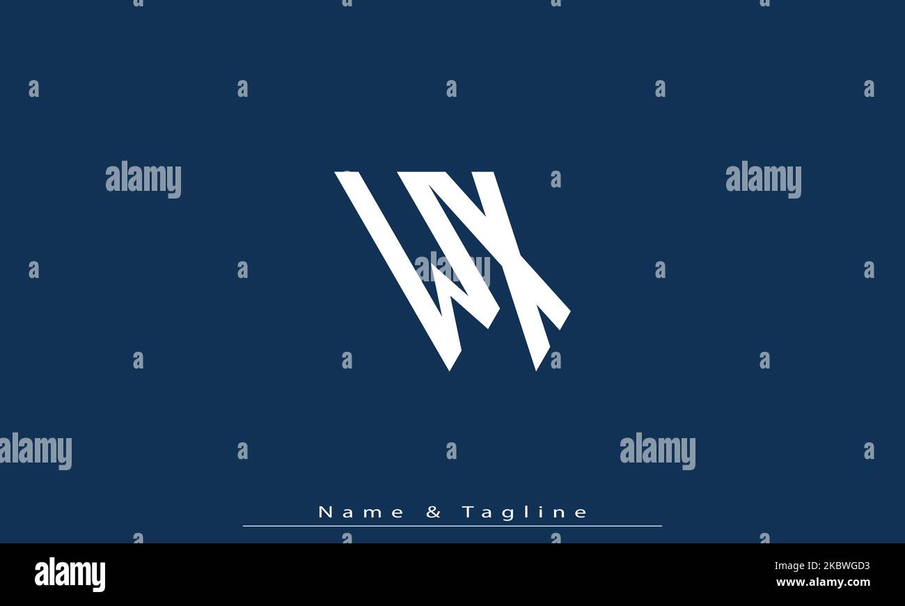 Alphabet letters Initials Monogram logo WX , XW Stock Vector