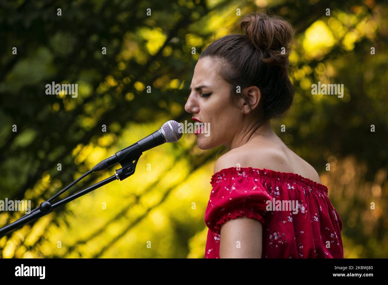 Singer Aurora Garcia Duo during their performance at the first edition