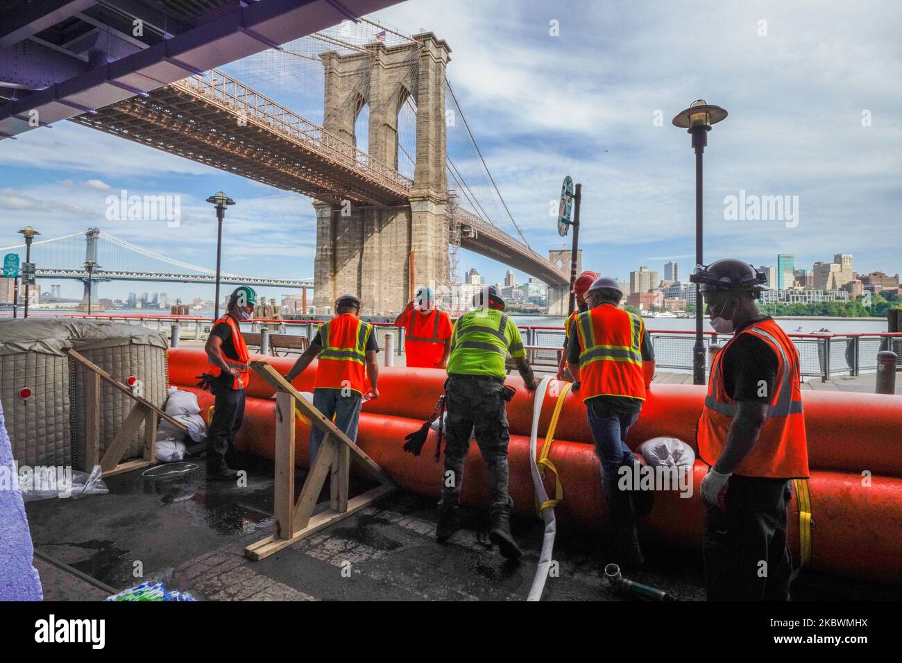 New York City Emergency Management is seen preparing for Tropical