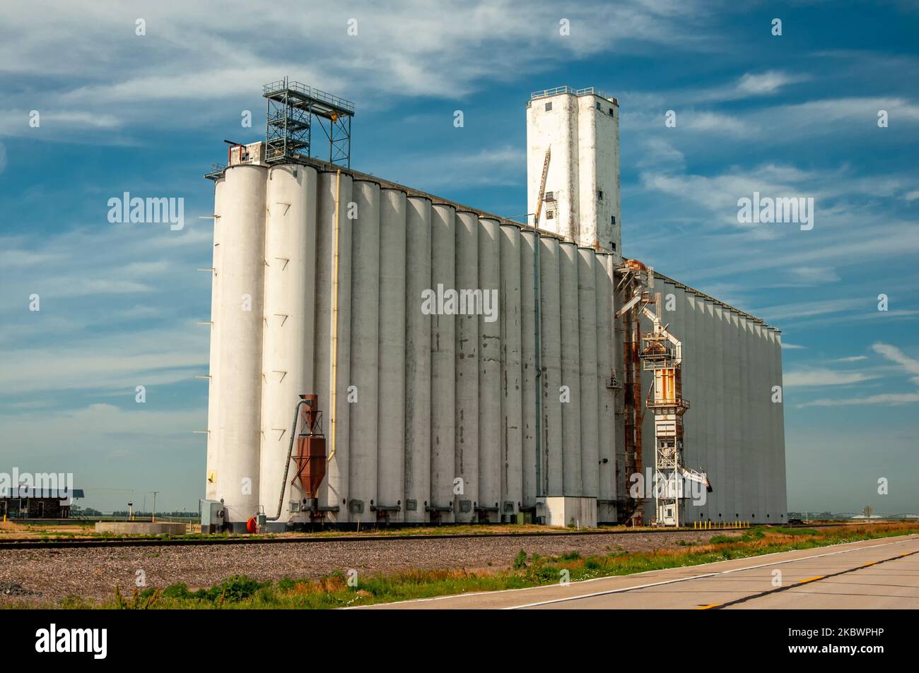 A large group of Grain Elevators in America's heartland speaks of the