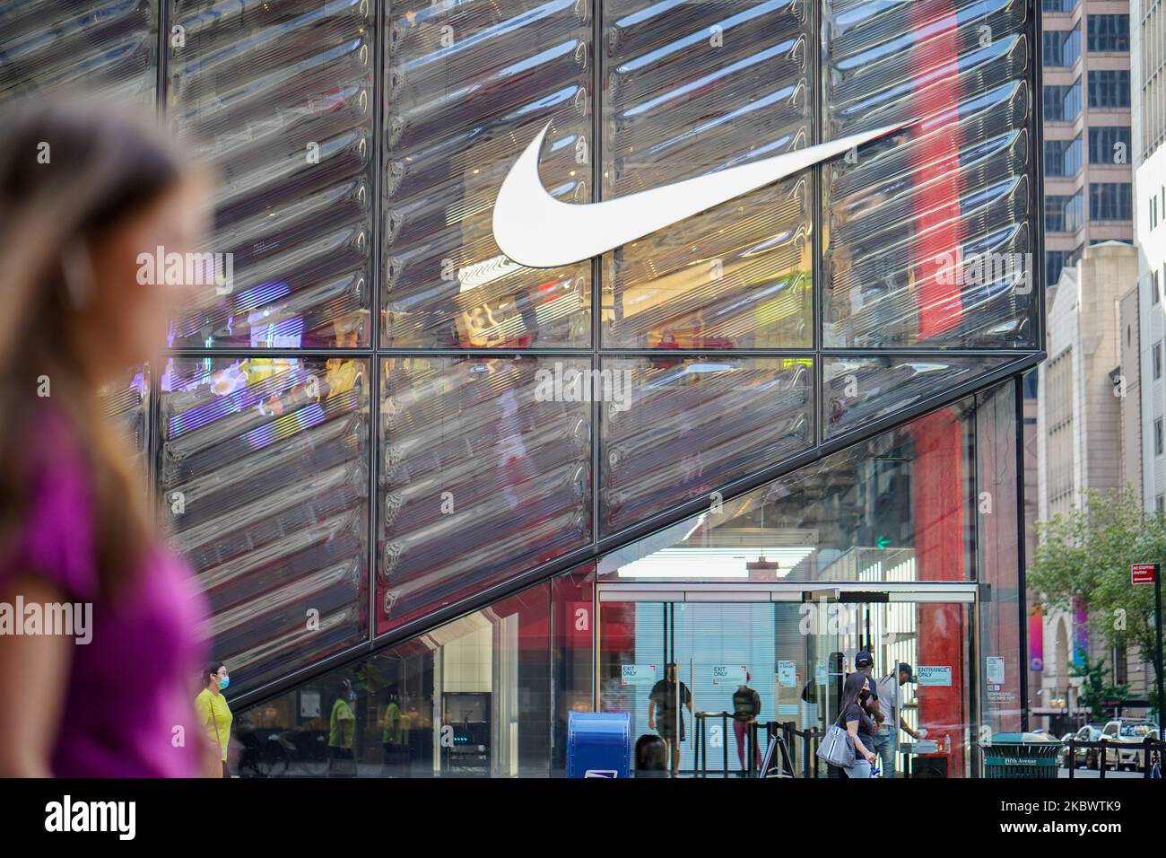 A view of a Nike Store along 5th Ave. Nike eyes 500 layoffs at Oregon HQ.  New York City continues Phase 4 of re-opening following restrictions  imposed to slow the spread of