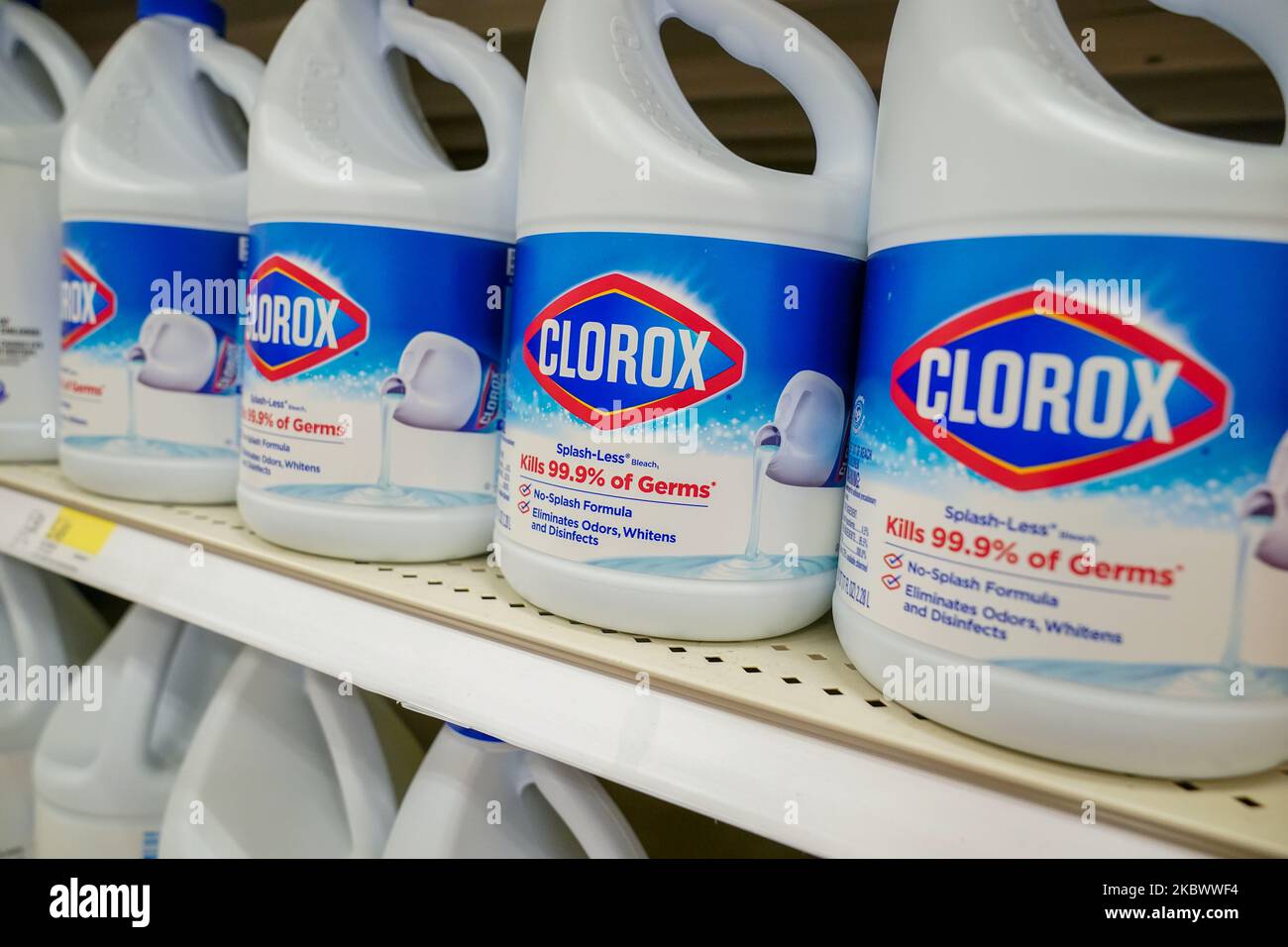 Clorox brand bleach is displayed for sale at a Target supermarket in
