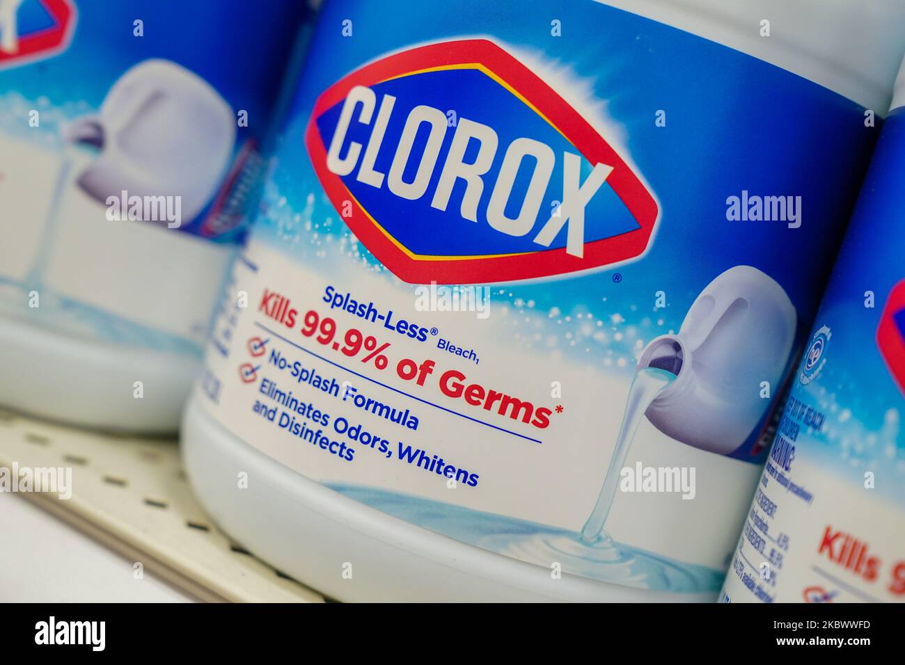 Clorox brand bleach is displayed for sale at a Target supermarket in