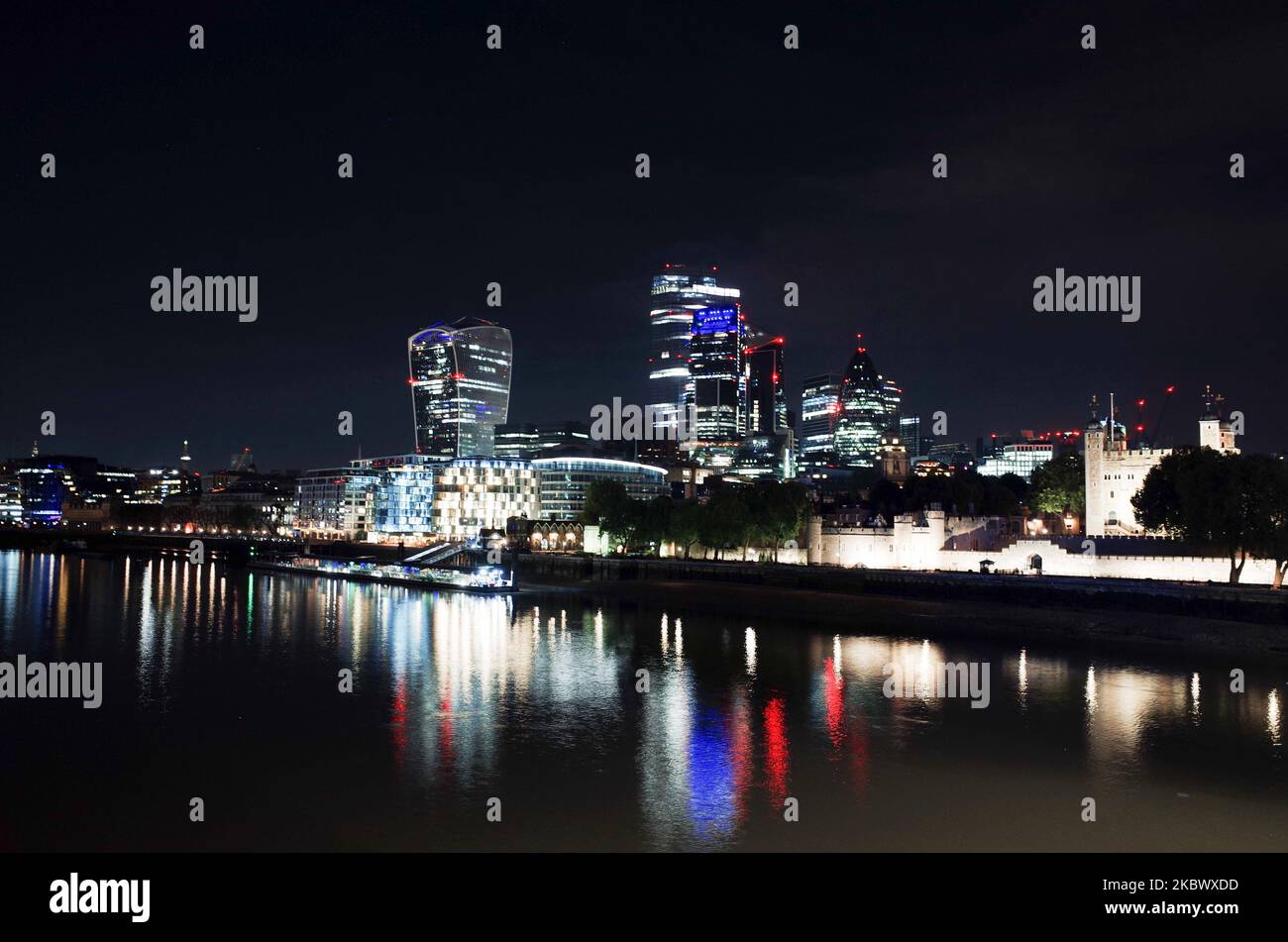 The commercial towers of the City of London financial district and