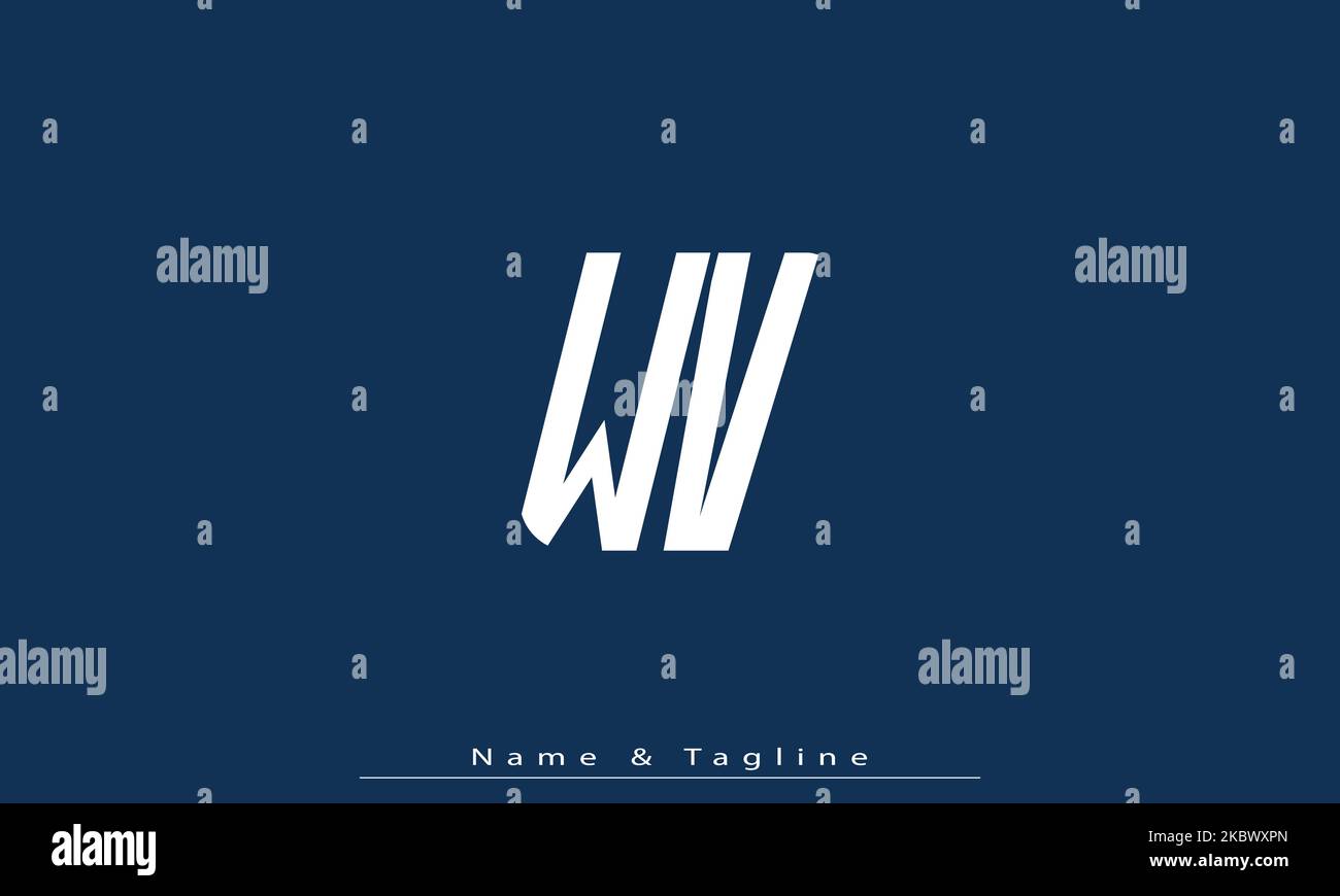Alphabet letters Initials Monogram logo WV , VW Stock Vector