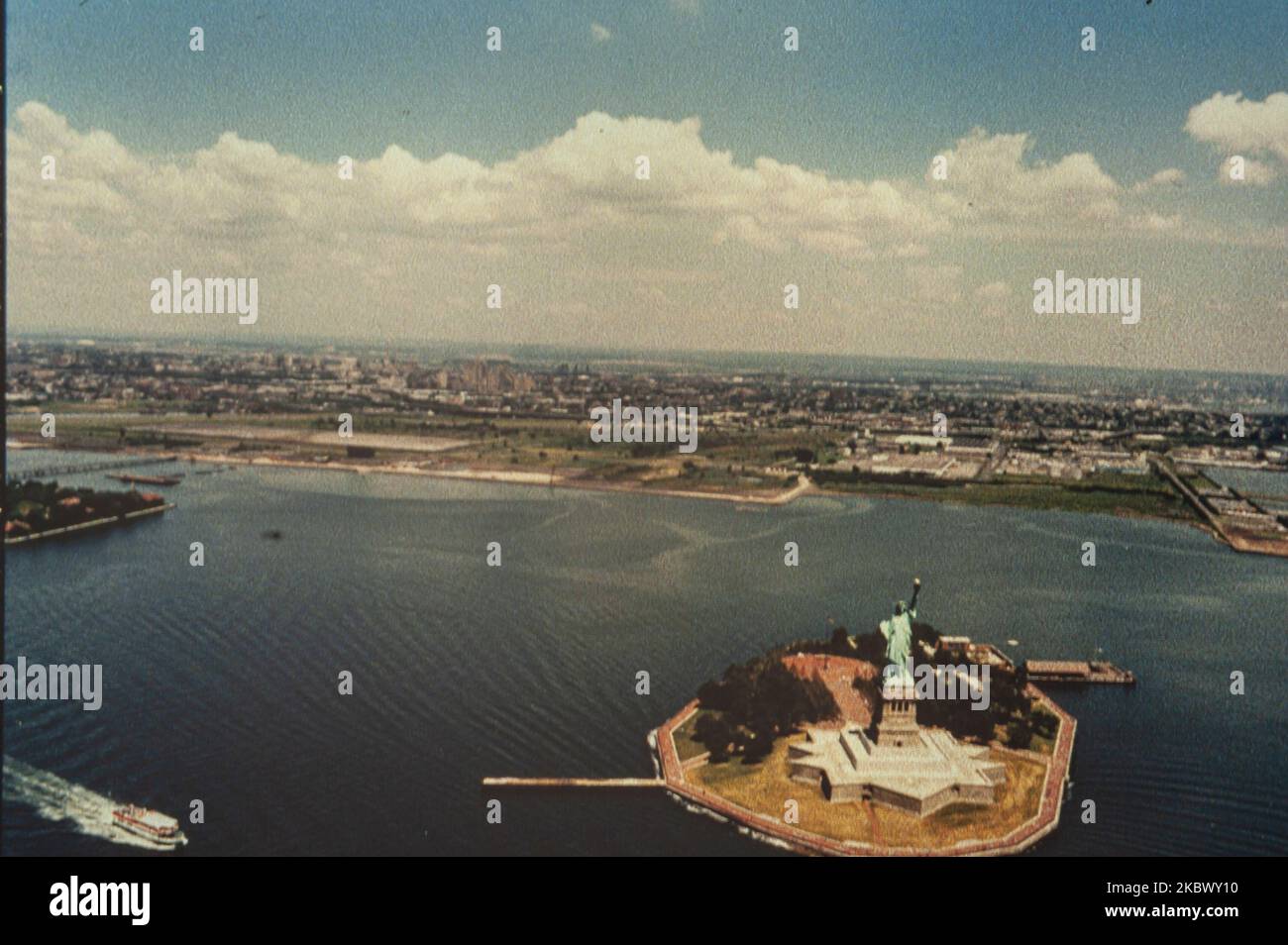 New York, United States may 1973: New york manhattan aerial view in 70s Stock Photo