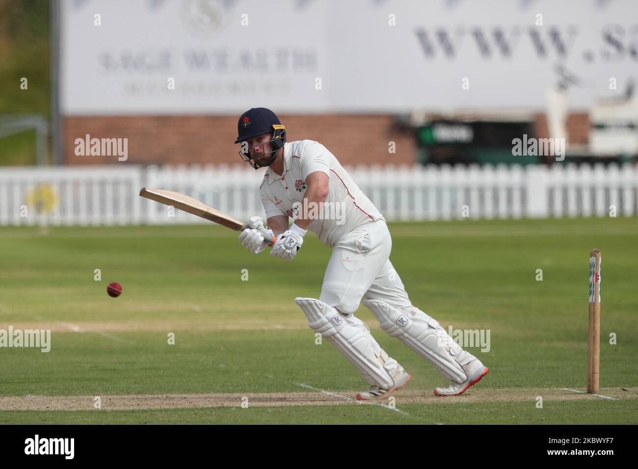 Lancashire's Steven Croft during the The Bob Willis Trophy match between Durham County Cricket Club and Lancashire at Emirates Riverside, Chester le Street, England on August 8, 2020. (Photo by Mark Fletcher/MI News/NurPhoto) Stock Photo
