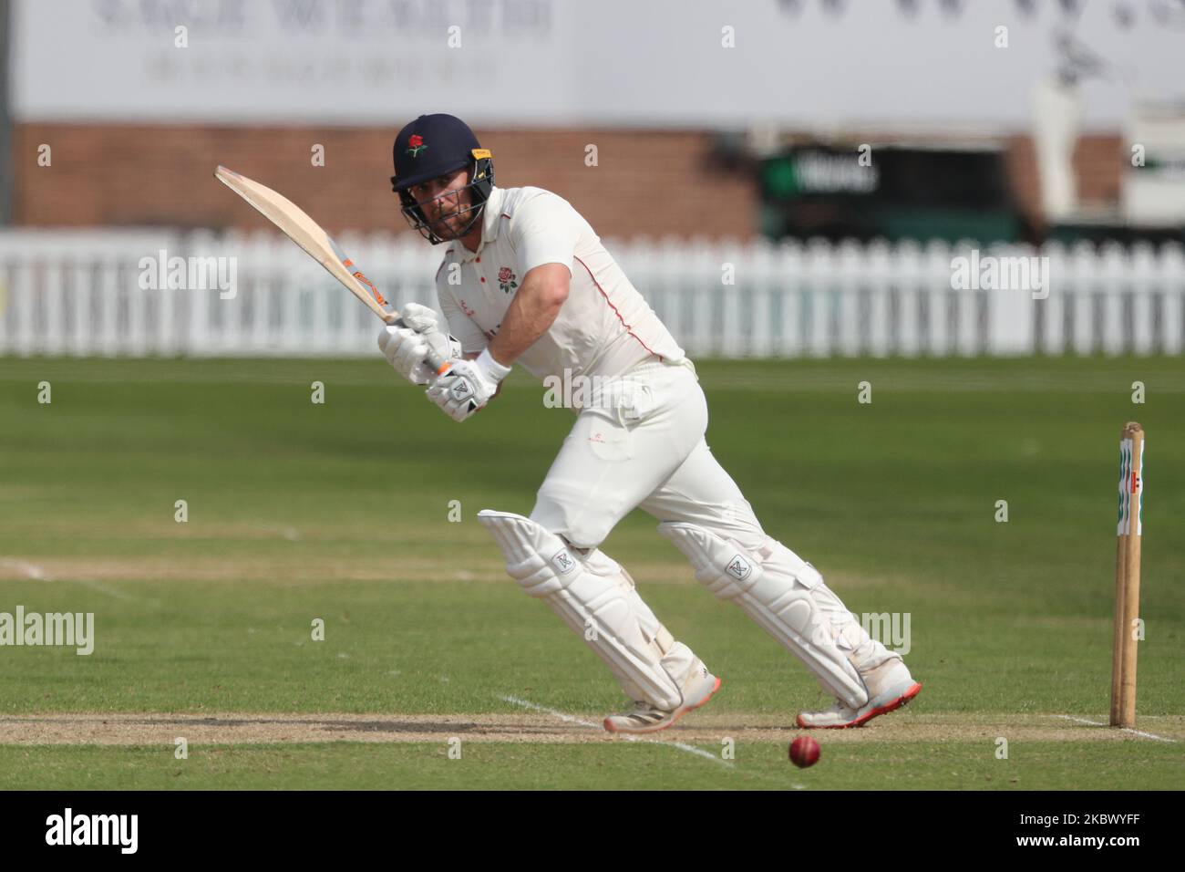 Lancashire's Steven Croft during the The Bob Willis Trophy match between Durham County Cricket Club and Lancashire at Emirates Riverside, Chester le Street, England on August 8, 2020. (Photo by Mark Fletcher/MI News/NurPhoto) Stock Photo