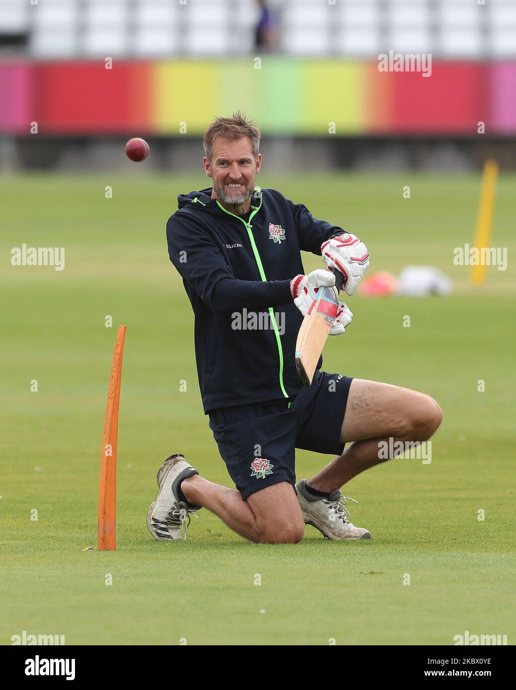 Mark Chilton of the Lancashire Coaching staff during the The Bob Willis Trophy match between Durham County Cricket Club and Lancashire at Emirates Riverside, Chester le Street, England, on August 10, 2020. (Photo by Mark Fletcher/MI News/NurPhoto) Stock Photo