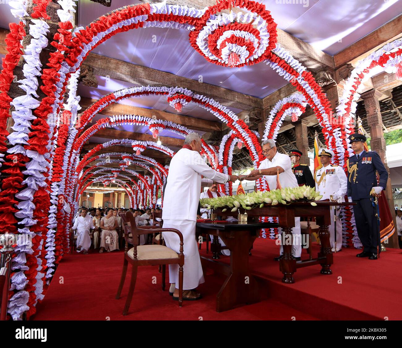 Chamal Rajapaksa (L), the elder brother of prime minister Mahinda