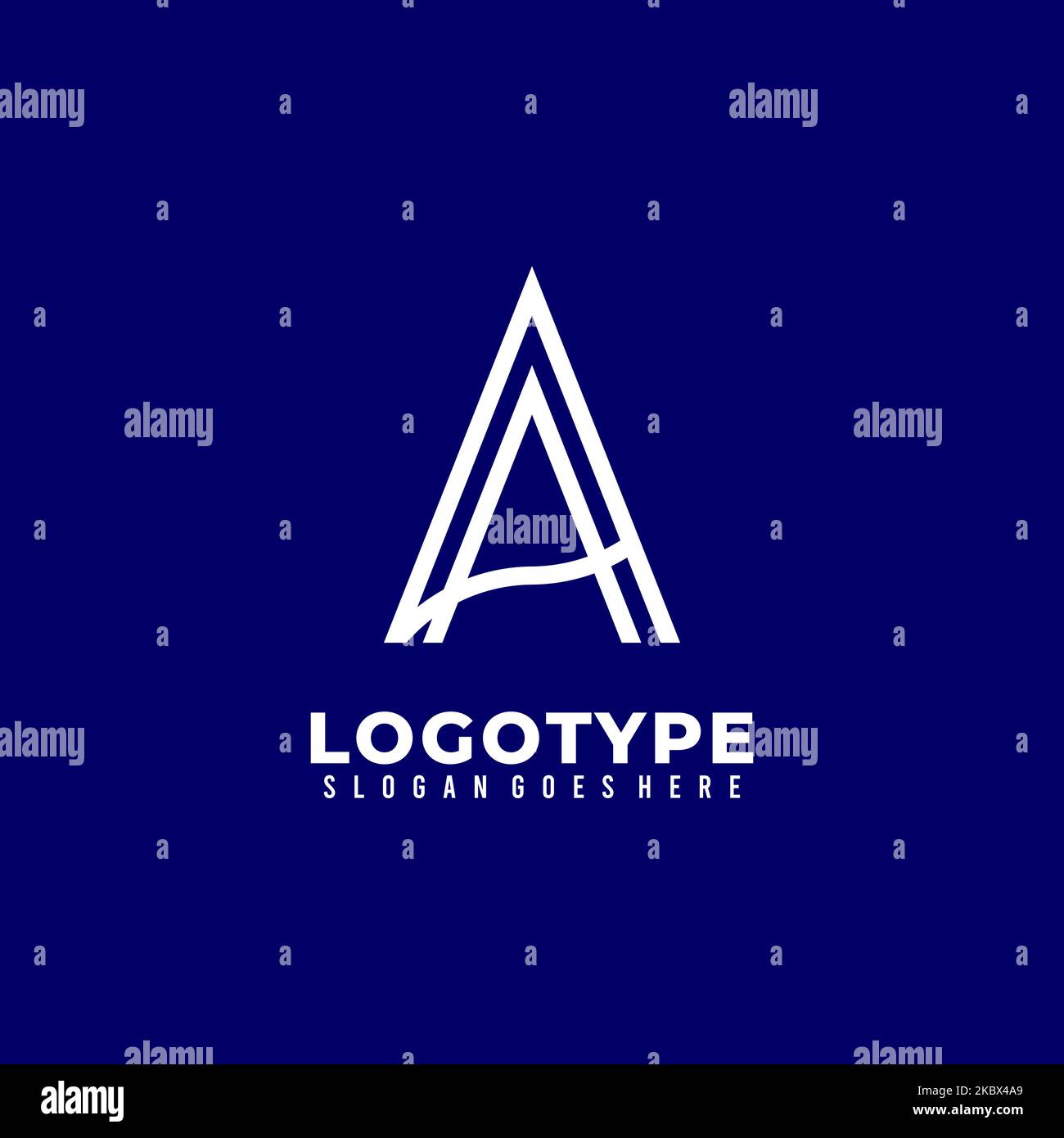 Modern initial AA logo letter simple and creative design concept Stock ...