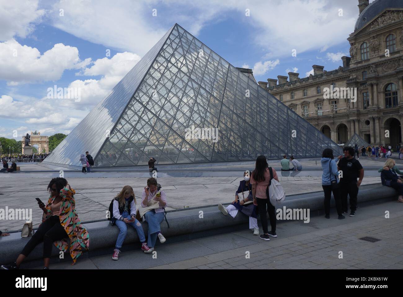 The Louvre art museum glass entrance in Paris, France Stock Photo Alamy