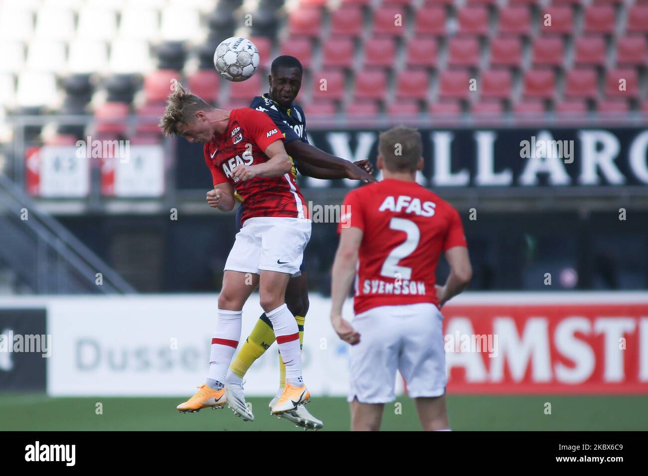 during a friendly match between AZ Alkmaar and AS Monaco at AFAS Stadium, in Alkmaar, Netherlands, on August 15, 2020. (Photo by Federico Guerra Moran/NurPhoto) Stock Photo