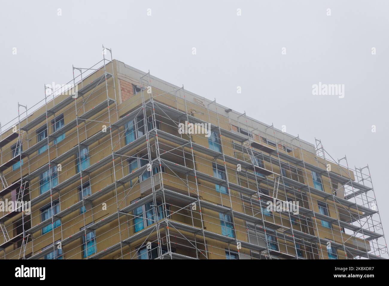 Curated visual reference: Picture Idea: Building Apartment Building Placing Rock Wool Insulation On The Walls